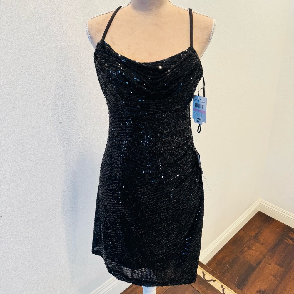 Brand new black sequenced dress Size 10